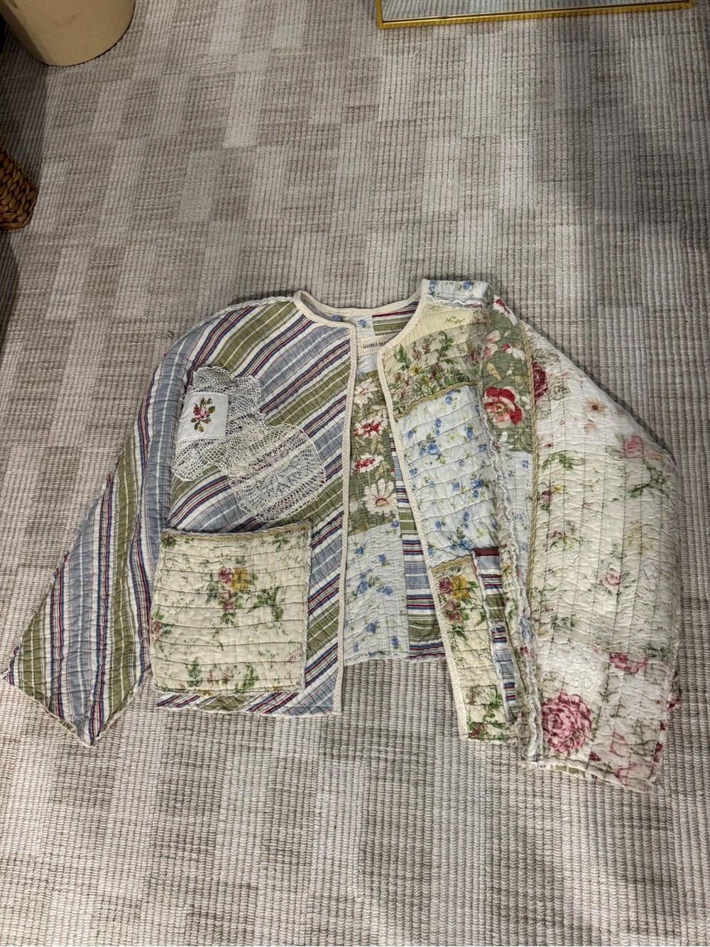 Handmade quilted Patchwork Floral Jacket